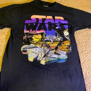 A black Star Wars t shirt
